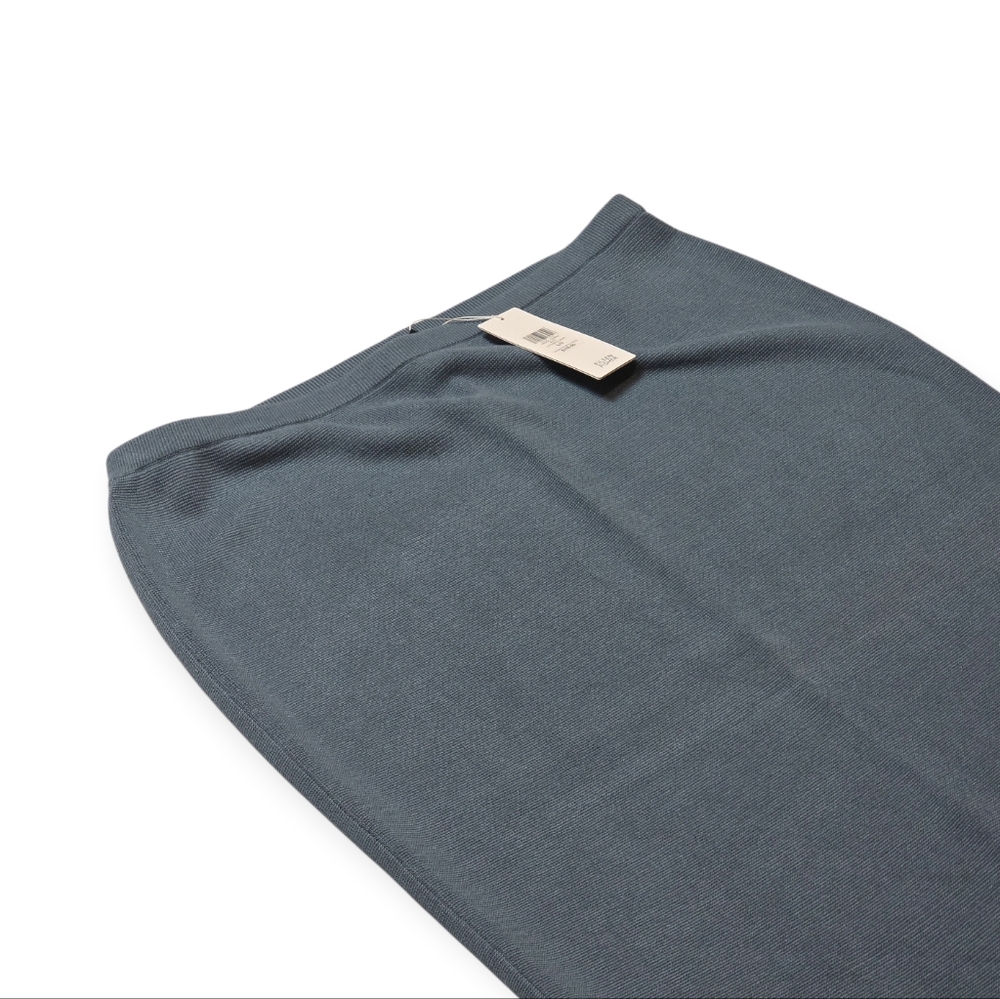 NWT Eileen Fisher Women's Silk Organic Cotton Midi Pencil Skirt Large - Picture 3 of 8